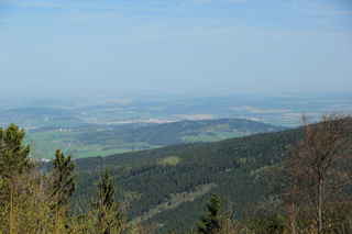 Pohled na Klatovy od rozcestí Na Sjezdovce