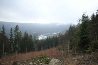 Pohled na vrchol hory Ostrý (1293 m n.m.)