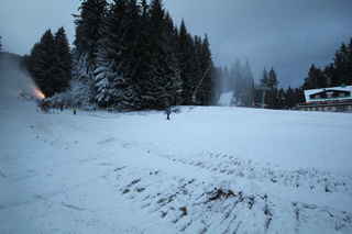 Spodní část lyžařského areálu Špičák (860 m n.m.)