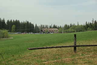 Pohled na býv. osadu Rovina, dnes je zde zrekonstruovaný objekt býv.hostince
